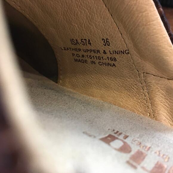 Alegria Isabelle Tooled Brown Heeled Mule Womens 36 6-6.5 Comfort Cozy Normcore - Picture 4 of 9